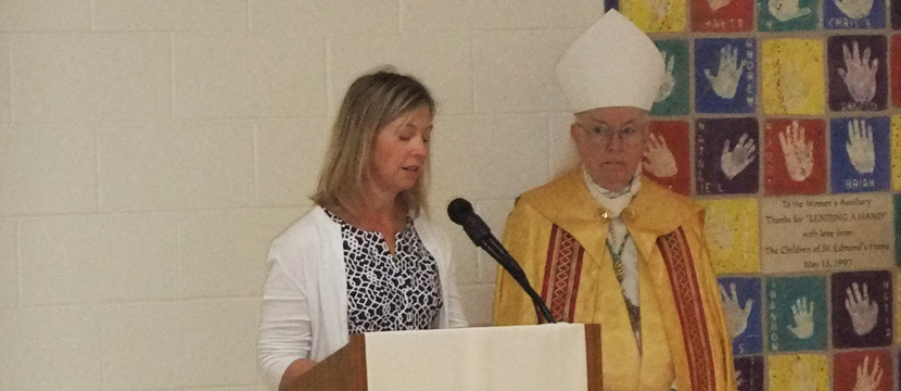 Lisa Figge and Bishop Maginnis