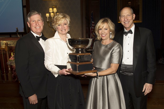 Ed & Linda Loughlin and Chere & Steve Onofrio receiving the cup