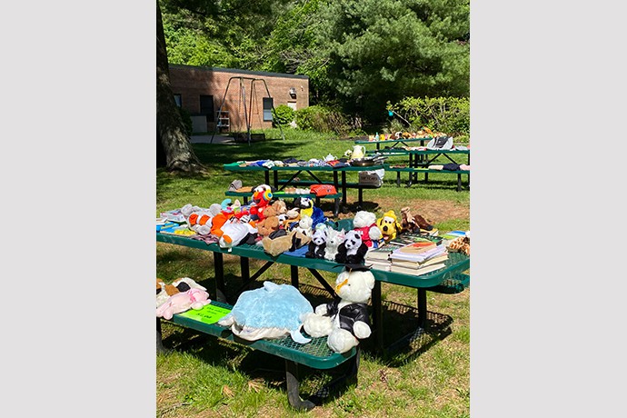 Many tables were set up to display all the many items.