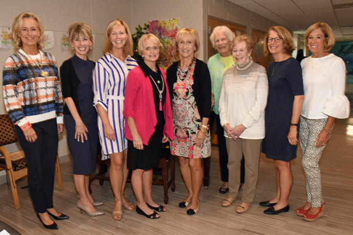 Auxiliary Past Presidents include Liz Finley, St. Edmond’s administrator Denise Clofine, Lisa Figge, Marti Rodgers, Anne Bonner, Jane Young, Clara Hilberts, Mary Packer and Ellen Cass who were pictured during the meeting and luncheon.