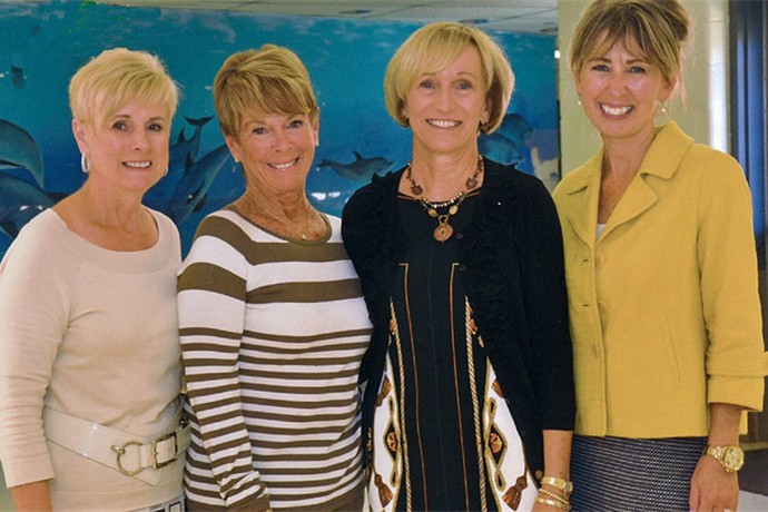 Kathleen Kraus, Mary Ellen Pruett and Anne Bonner with St. Edmond’s administrator, Denise Clofine