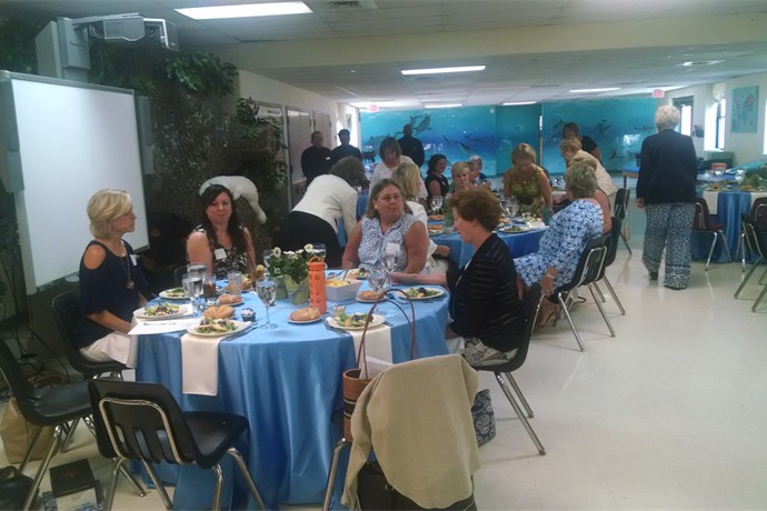 The ladies enjoying the lunch organized by Eileen Klagholz